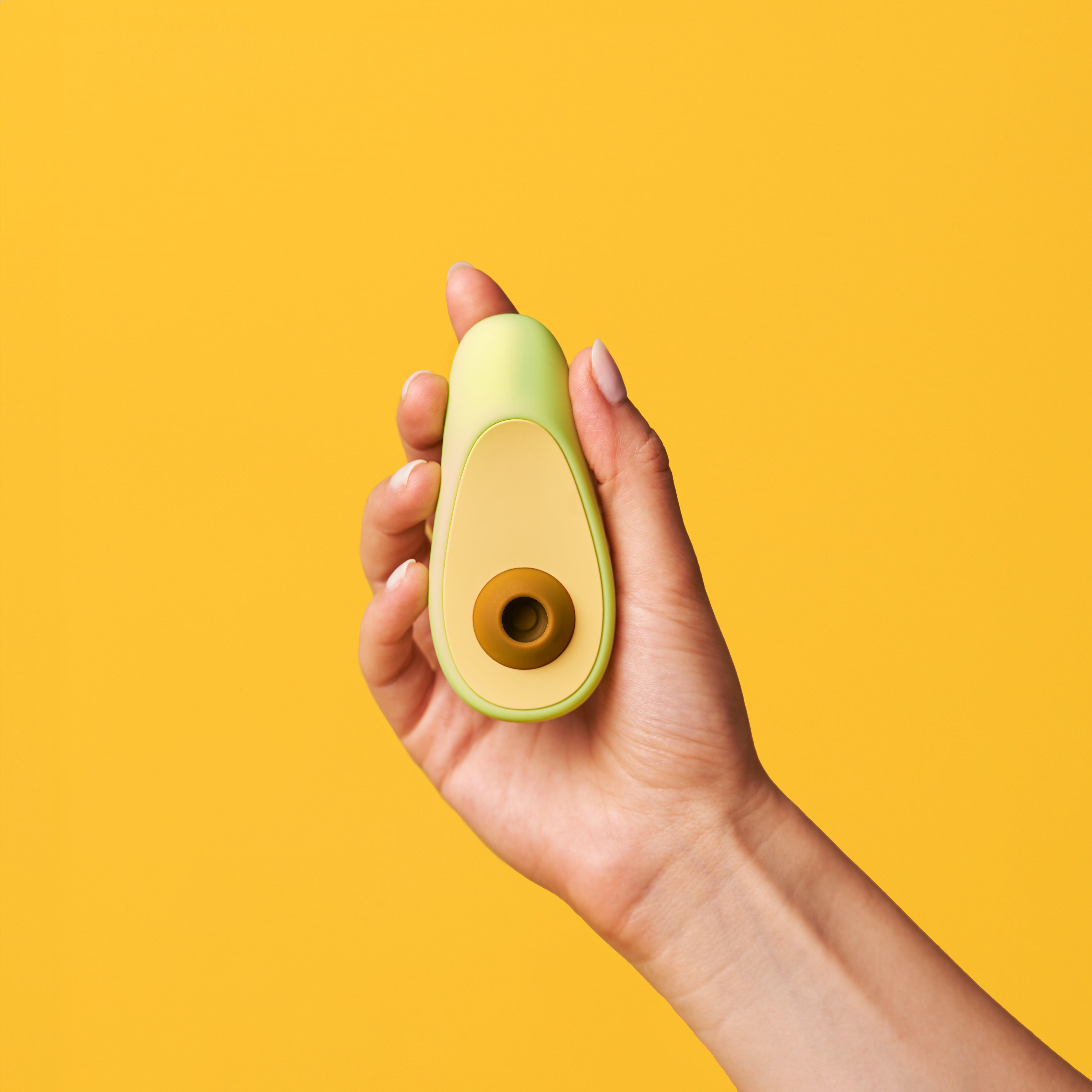 Avocado clitoral massager detail